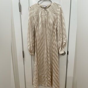 Intermix size 2 cream striped dress
